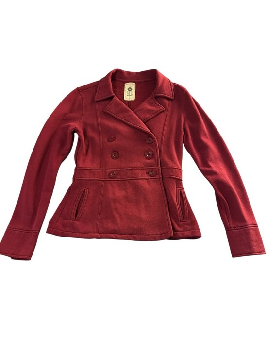 Roxy Jackets & Blazers - Roxy Fleece Jacket Women's M Button Up Double-Breasted Red Vintage Y2K Cozycore